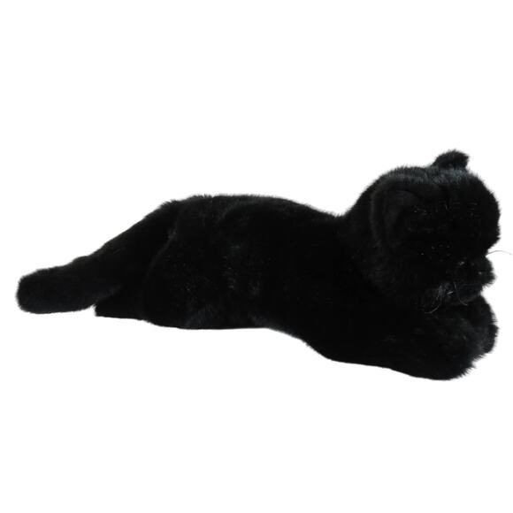 Bearington Black Cat Plush Stuffed Animal Green Eyes Toy, Collectible Realistic - Picture 3 of 16